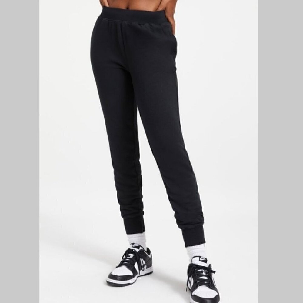 NWT Good American Good Waist Jogger Sweatpant in Black - Size 1 (Small)